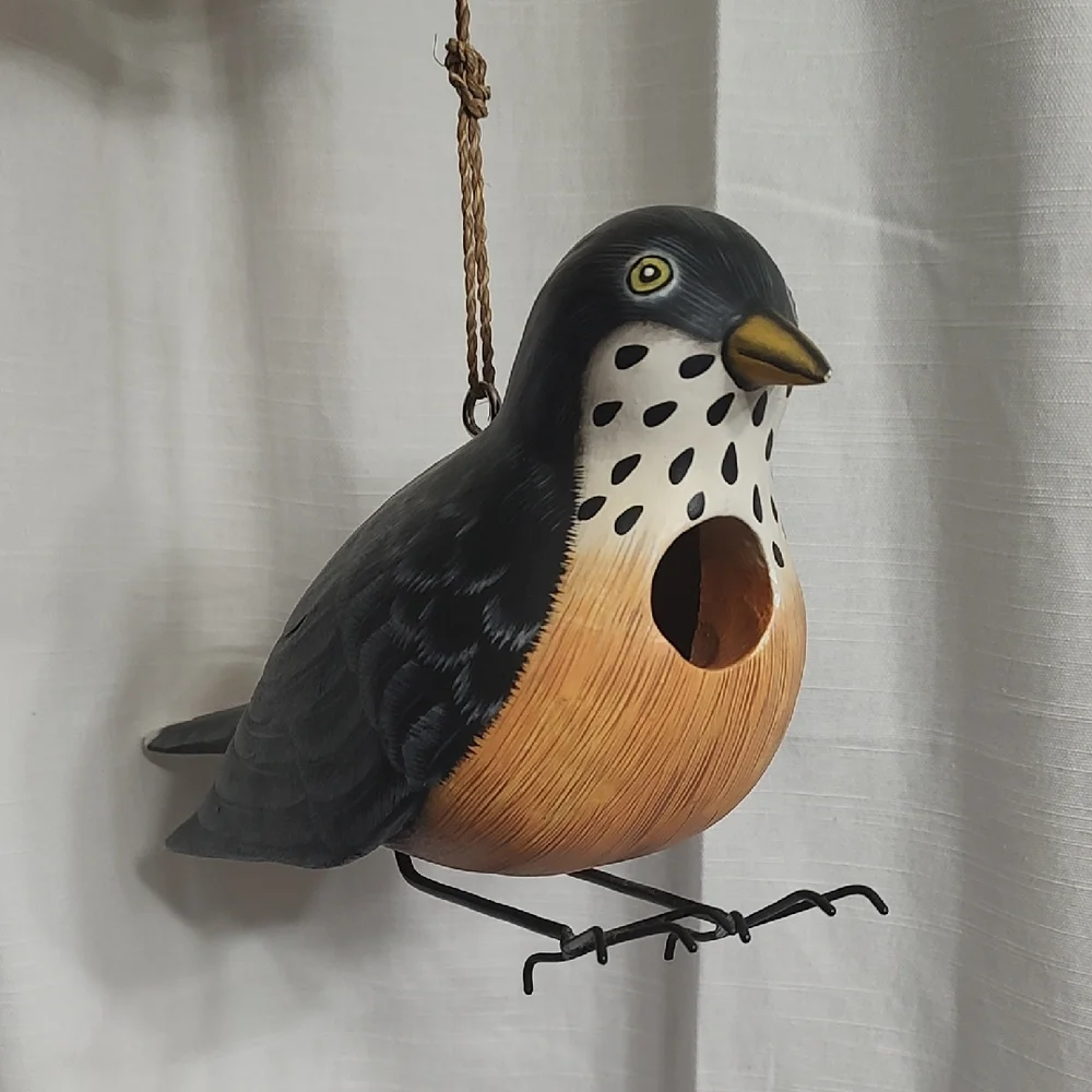 Decorative Bird Figurine - Black and Brown